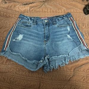 High rise jean shorts